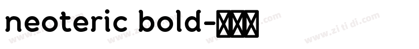 neoteric bold字体转换